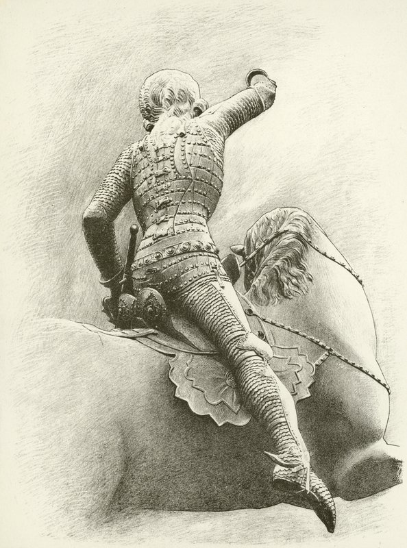 Equestrian Figure at Prague, Bohemia by English School