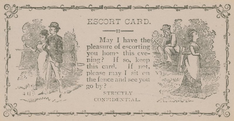 Escort Card (engraving) by English School