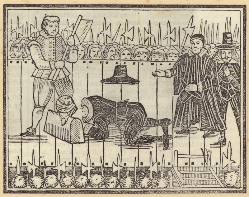 Execution of a Man, Probably King Charles I by English School