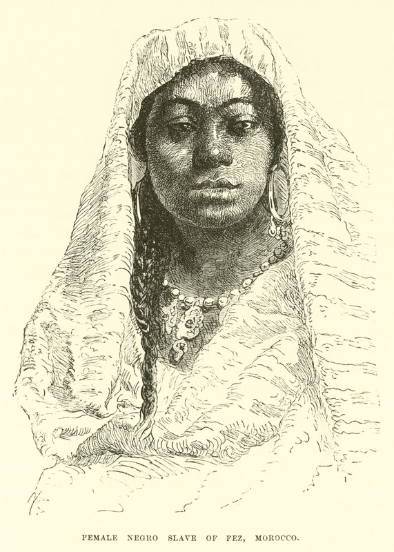 Female Negro slave of Fez, Morocco by English School