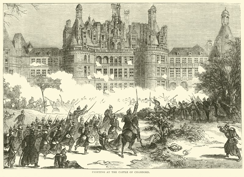 Fighting at the Castle of Chambord, December 1870 by English School