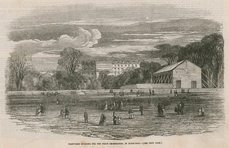 Fireworks Building for the Peace Celebration in Hyde Park, London by English School