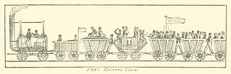 First Railway Train by English School