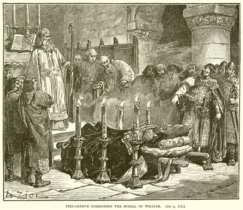 Fitz-Arthur Forbidding the Burial of William by English School