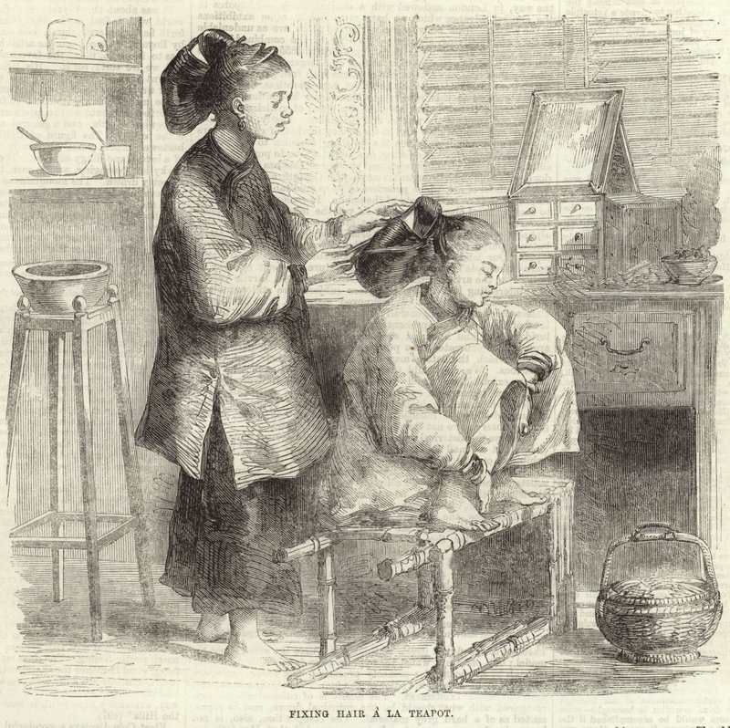 Fixing Hair a la Teapot by English School