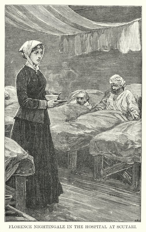 Florence Nightingale in the Hospital at Scutari by English School
