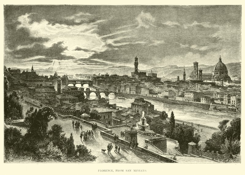 Florence, from San Miniato by English School