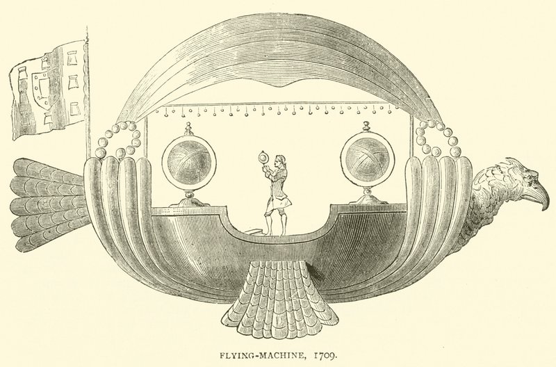 Flying-Machine, 1709 by English School