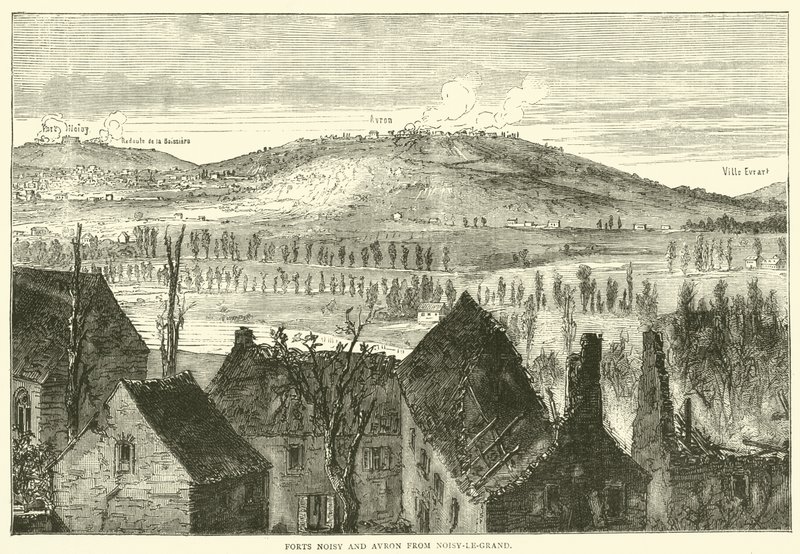 Forts Noisy and Avron from Noisy-le-Grand by English School
