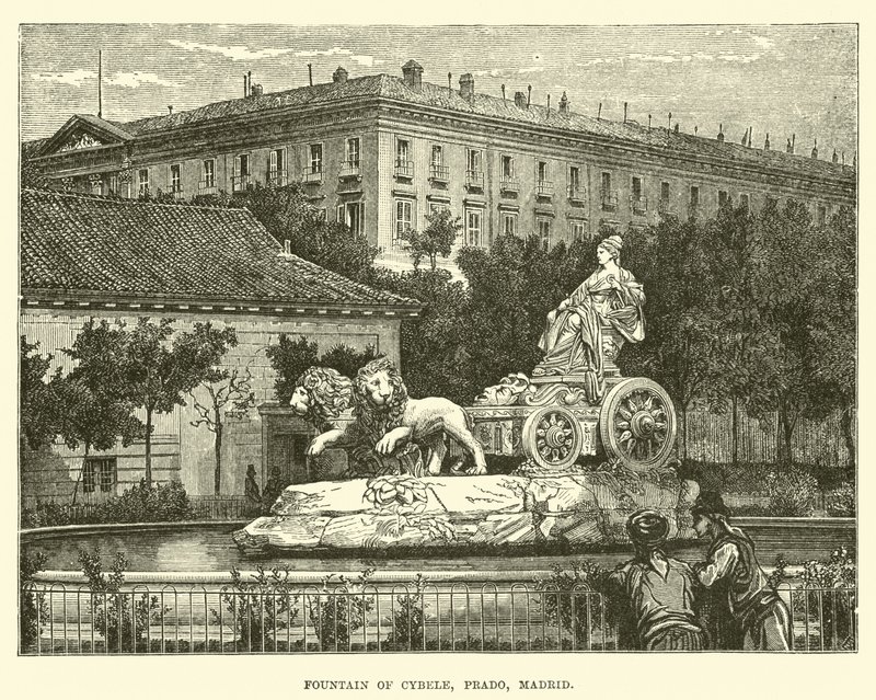 Fountain of Cybele, Prado, Madrid by English School