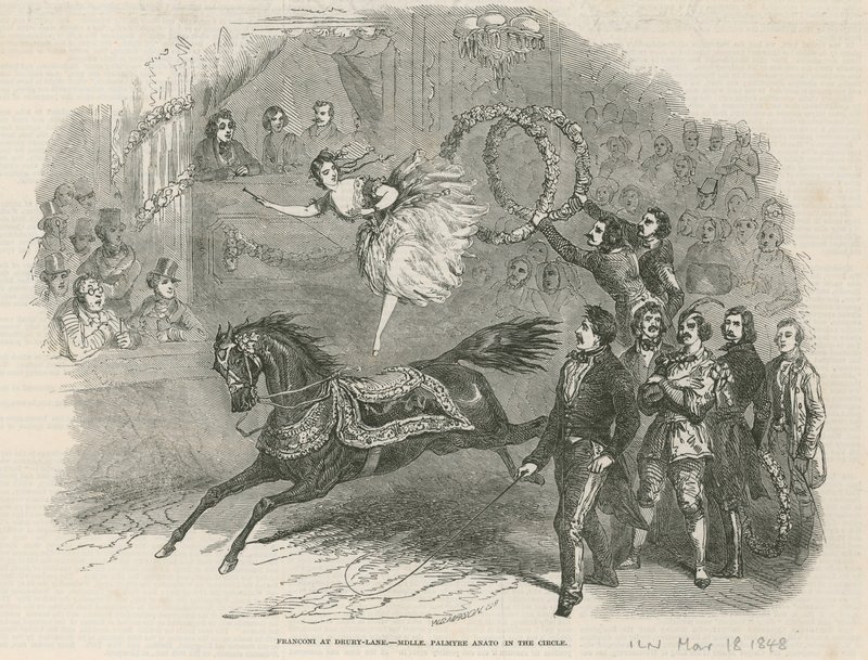 Franconi at Drury Lane - Mddle Palmyre Anato in the Circle by English School