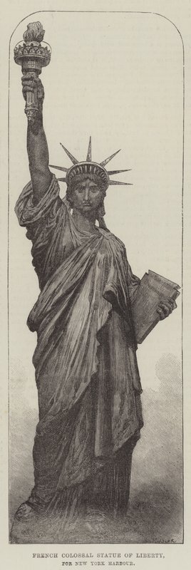 French Colossal Statue of Liberty, for New York Harbour by English School
