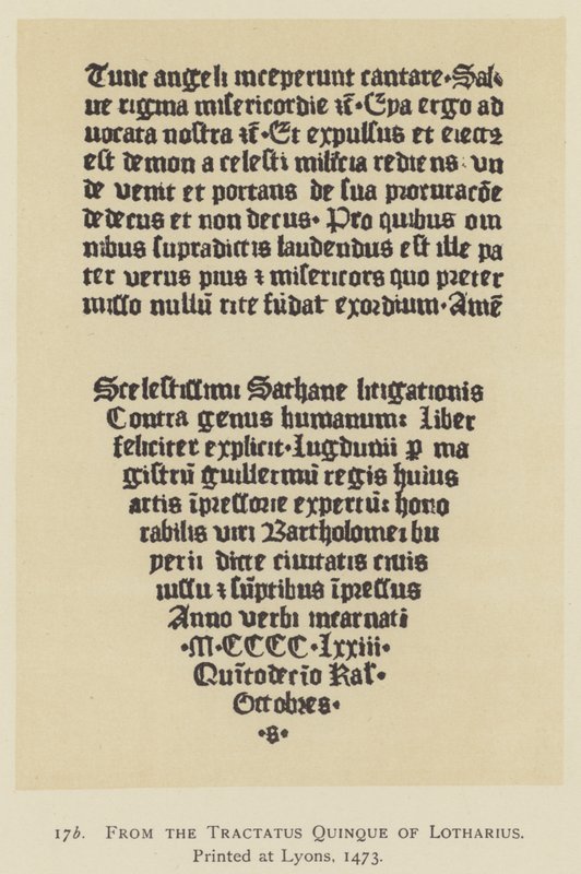 From the Tractatus Quinque of Lotharius, printed at Lyons by English School