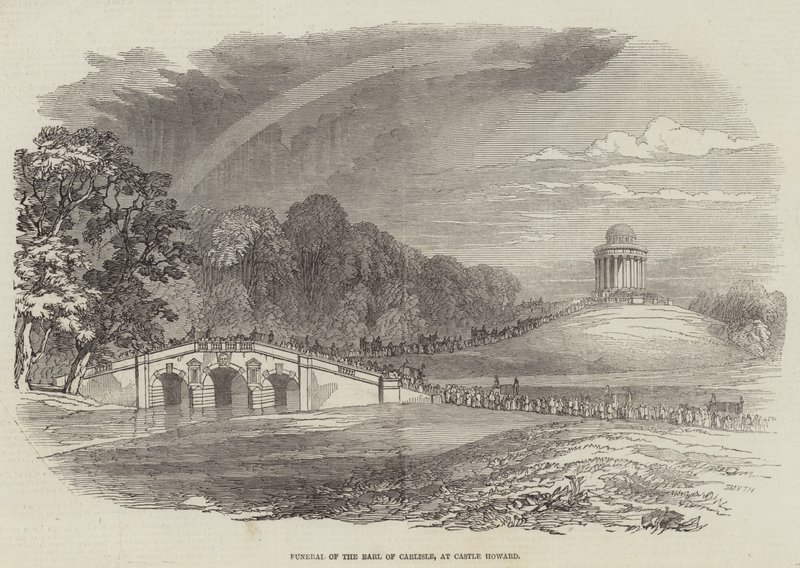 Funeral of the Earl of Carlisle, at Castle Howard by English School