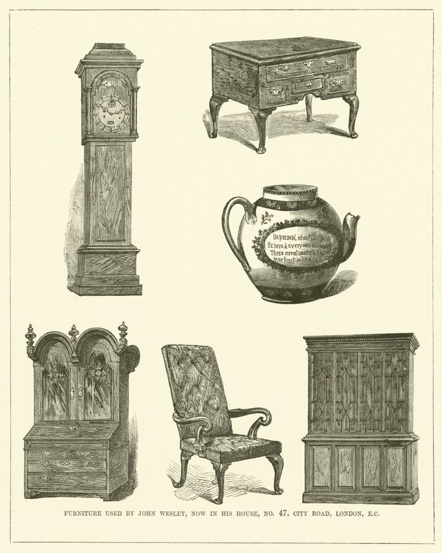 Furniture Used by John Wesley, Now in His House, No 47, City Road, London, EC by English School