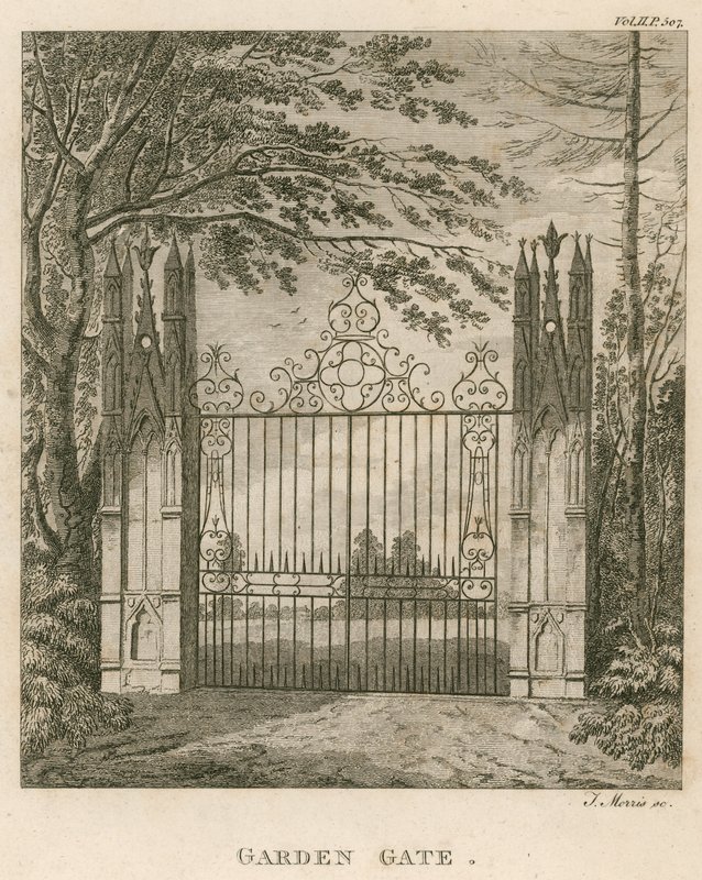 Garden gate at Strawberry Hill, Twickenham, London by English School