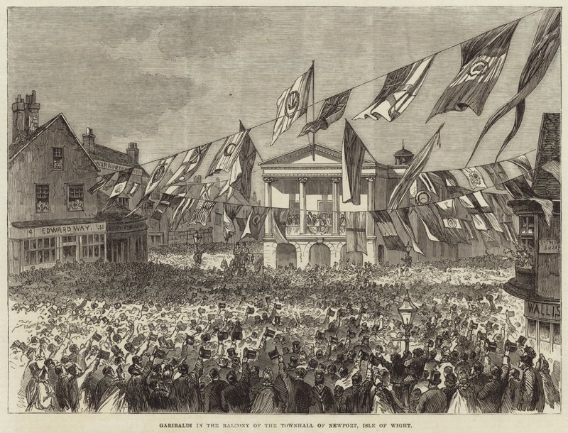 Garibaldi in England by English School