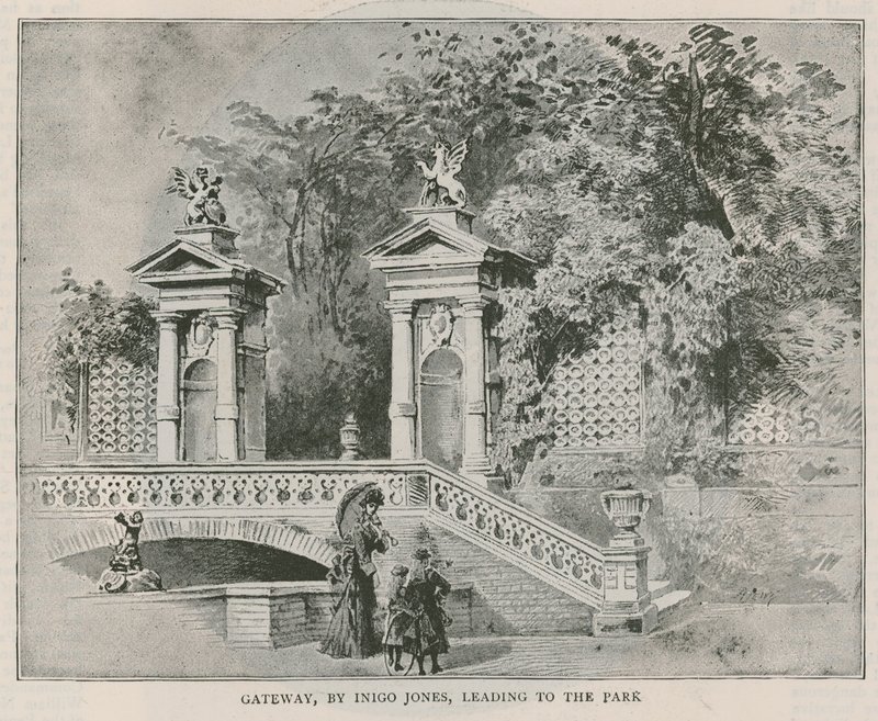 Gateway, by Inigo Jones, Leading to the Park, Holland House by English School