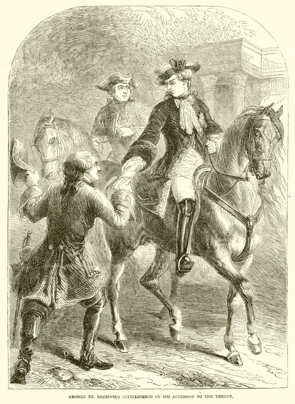George III Receiving Intelligence of His Accession to the Throne by English School