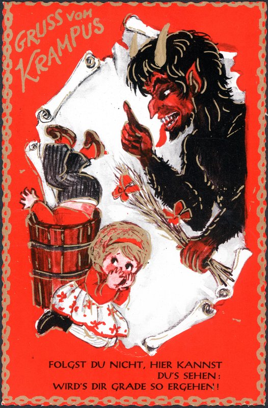 German Christmas card by English School