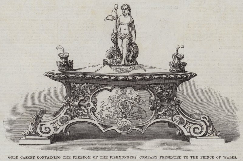 Gold Casket containing the Freedom of the Fishmongers