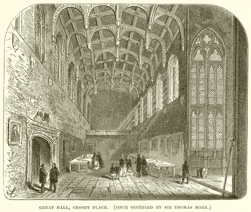 Great Hall, Crosby Place (Once Occupied by Sir Thomas More) by English School