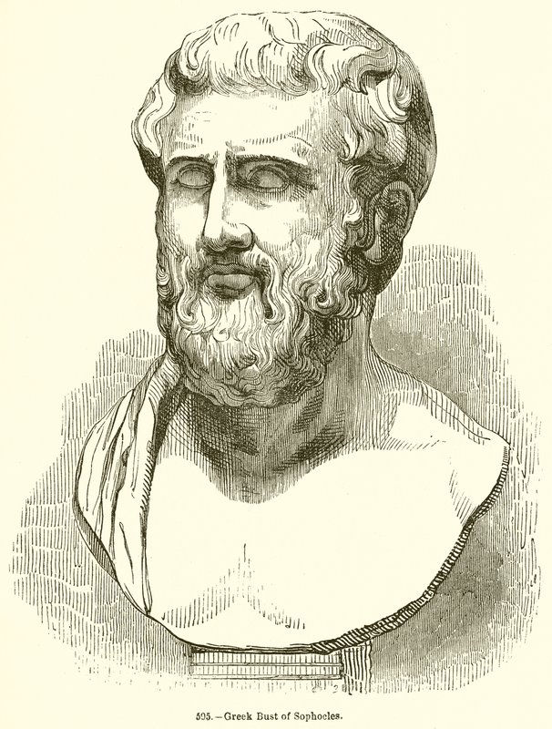 Greek Bust of Sophocles by English School