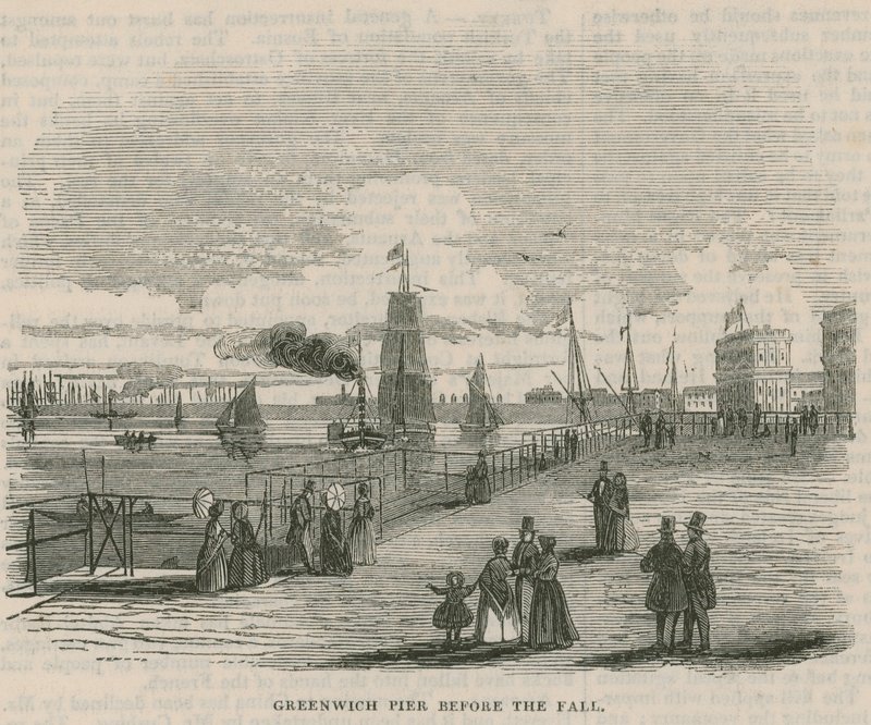 Greenwich Pier Before the Fall by English School