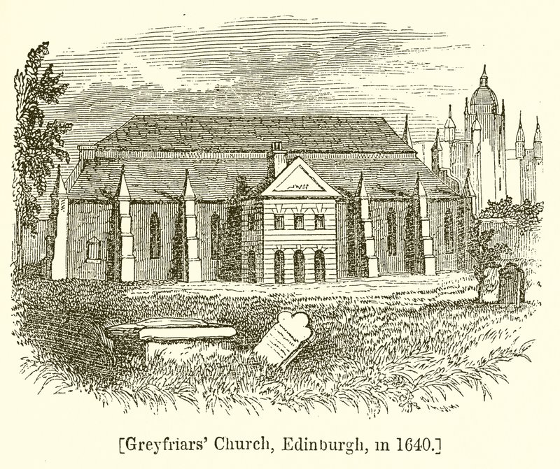 Greyfriars Church, Edinburgh, in 1640 by English School