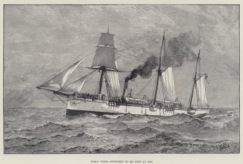 HMS Wasp, supposed to be lost at Sea by English School
