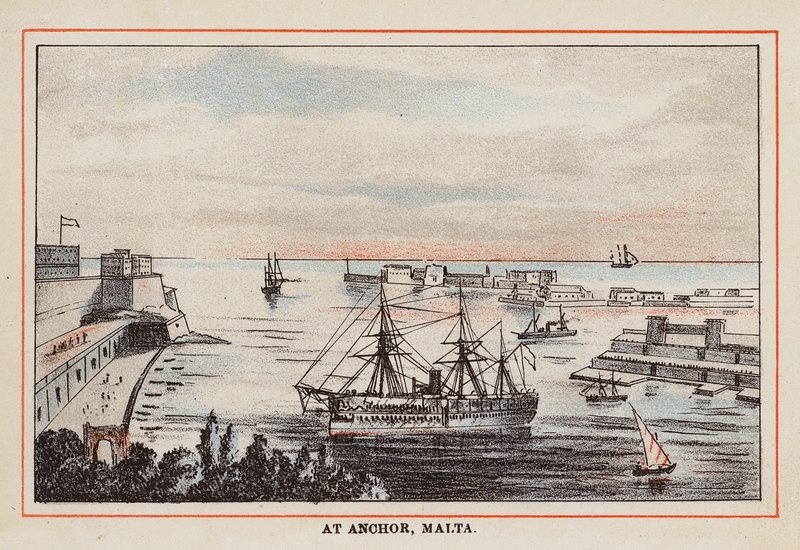 HM Indian Troop-Ship: At Anchor, Malta by English School