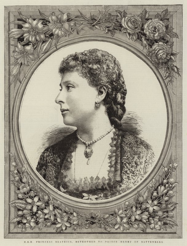 H R H Princess Beatrice, Betrothed to Prince Henry of Battenberg by English School