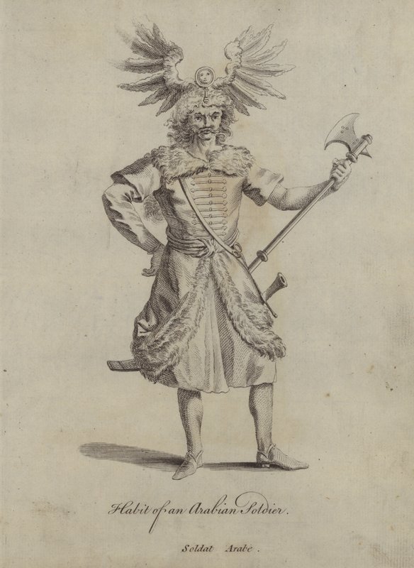 Habit of an Arabian Soldier by English School