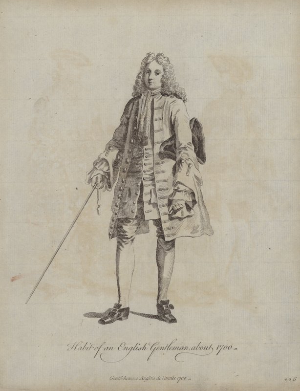 Habit of an English Gentleman about 1700 by English School
