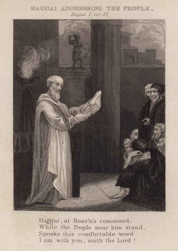 Haggai Addressing the People, Haggai 1:13 by English School