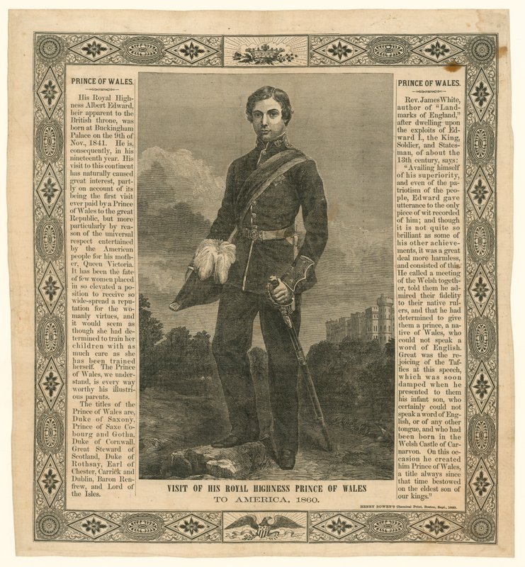 Handkerchief commemorating the Prince of Wales