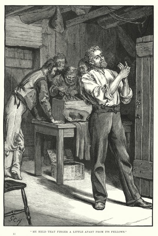 He held that finger a little apart from its fellows (engraving) by English School
