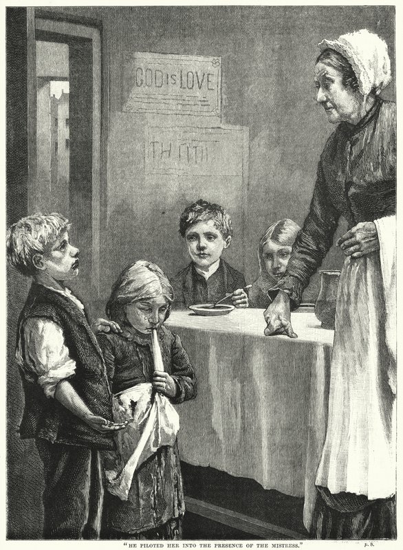 "He piloted her into the presence of the mistress" by English School