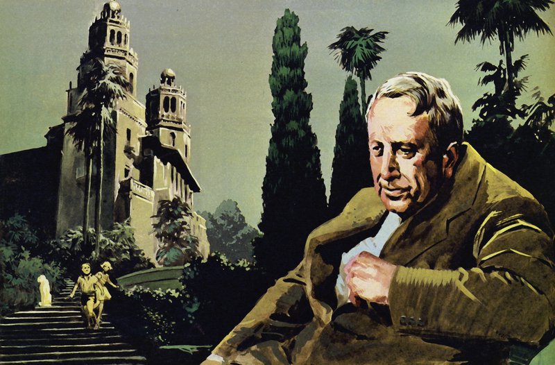 Hearst built a massive, extravagant house at San Simeon by English School