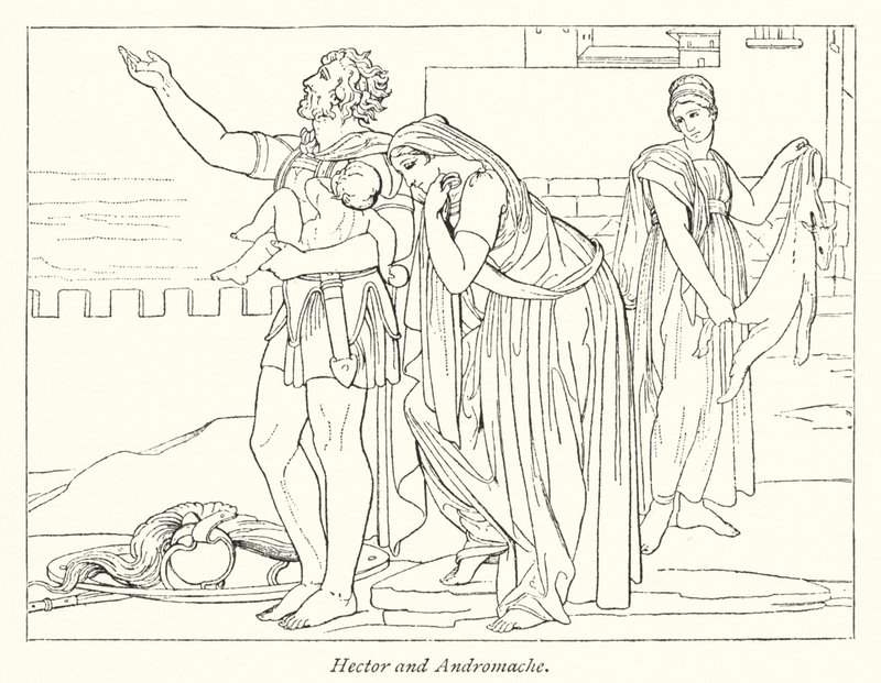 Hector and Andromache by English School