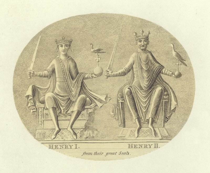 Henri I and Henry II, Kings of England by English School
