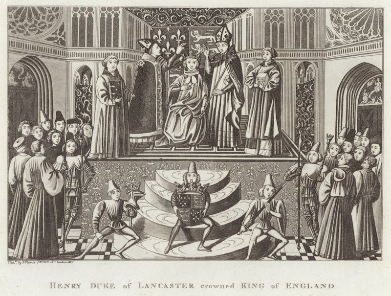 Henry Duke of Lancaster Crowned King of England by English School