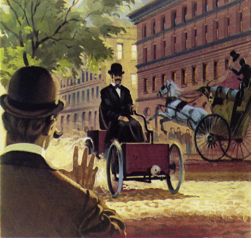 Henry Ford produced his first hand-built car in 1892 by English School