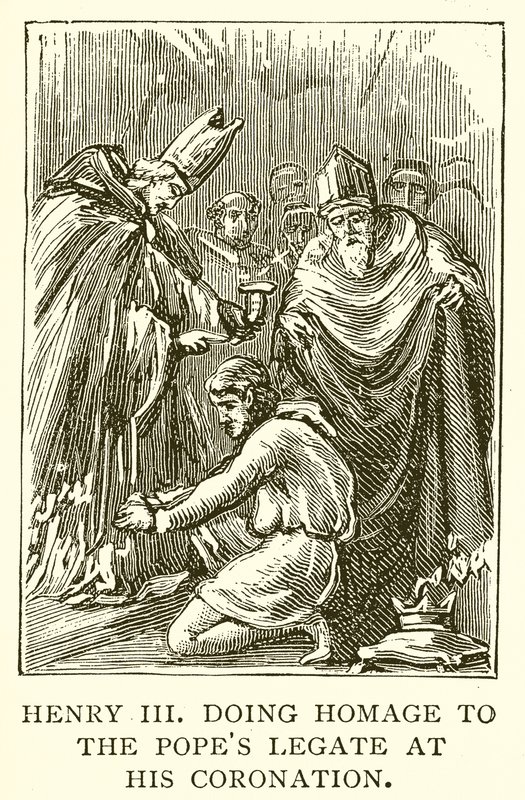 Henry III doing Homage to the Pope
