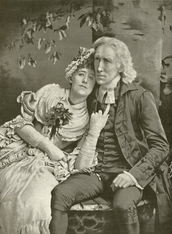 Henry Irving as The Vicar and Ellen Terry as Olivia by English School