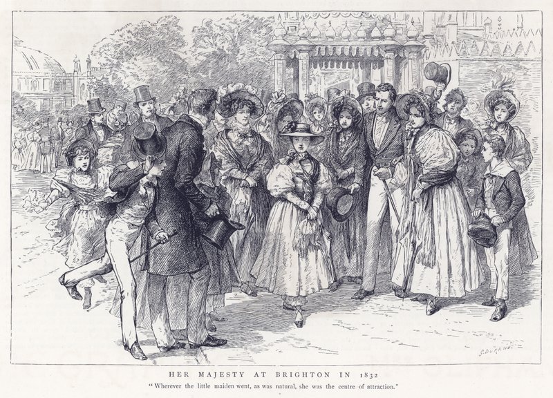 Her Majesty at Brighton in 1832 by English School