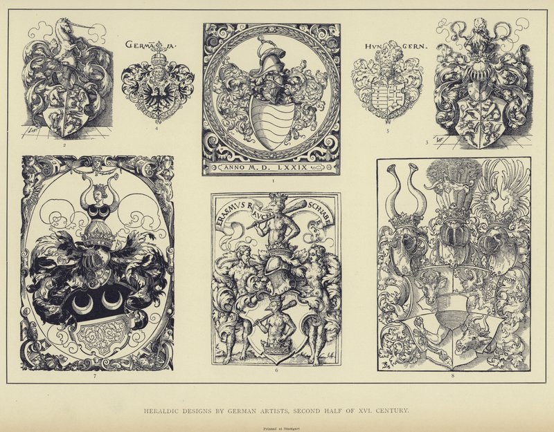 Heraldic Designs by German Artists, Second Half of 16th Century by English School