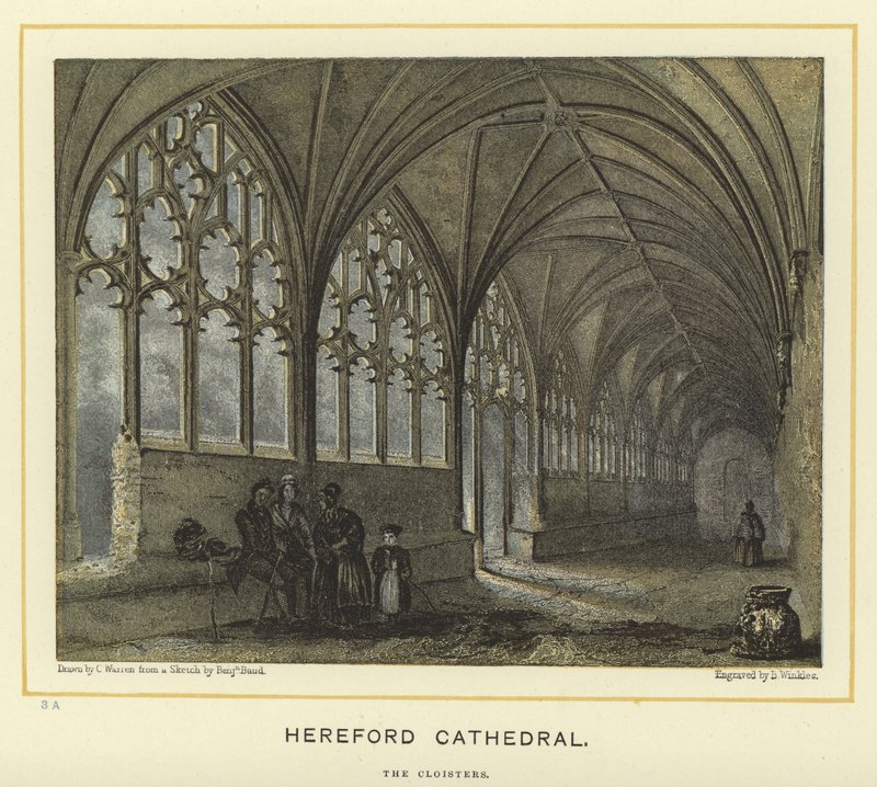 Hereford Cathedral, The Cloisters by English School