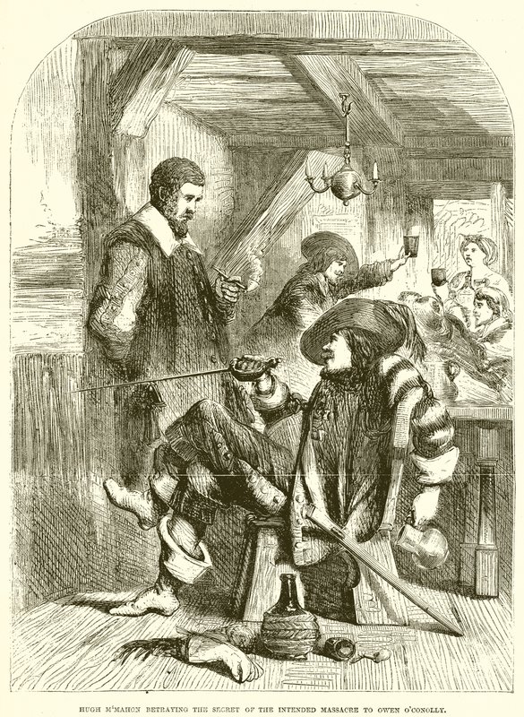 Hugh McMahon Betraying the Secret of the Intended Massacre to Owen OConolly by English School