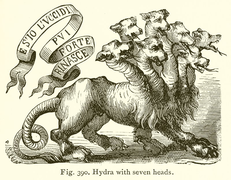 Hydra with Seven Heads by English School